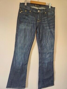 Rock & Republic Kasandra Low Rise Flare Bootcut Jeans Y2K R&R Pocket Size 29